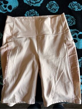 Fabletics Light Pink Athletic Bike Shorts